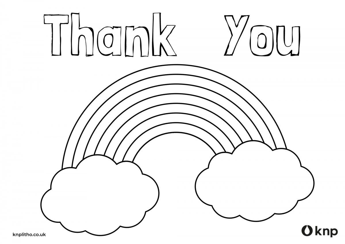 Rainbow Thank You Colouring Sheets | My XXX Hot Girl
